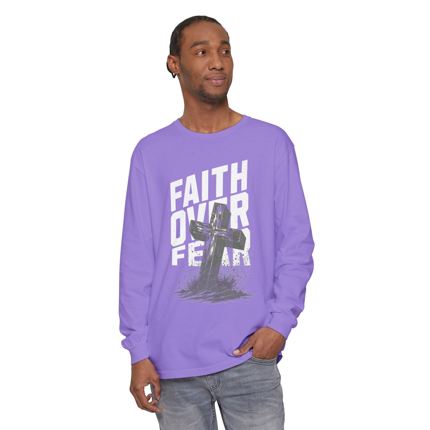 Unisex Garment-dyed Long Sleeve T-Shirt