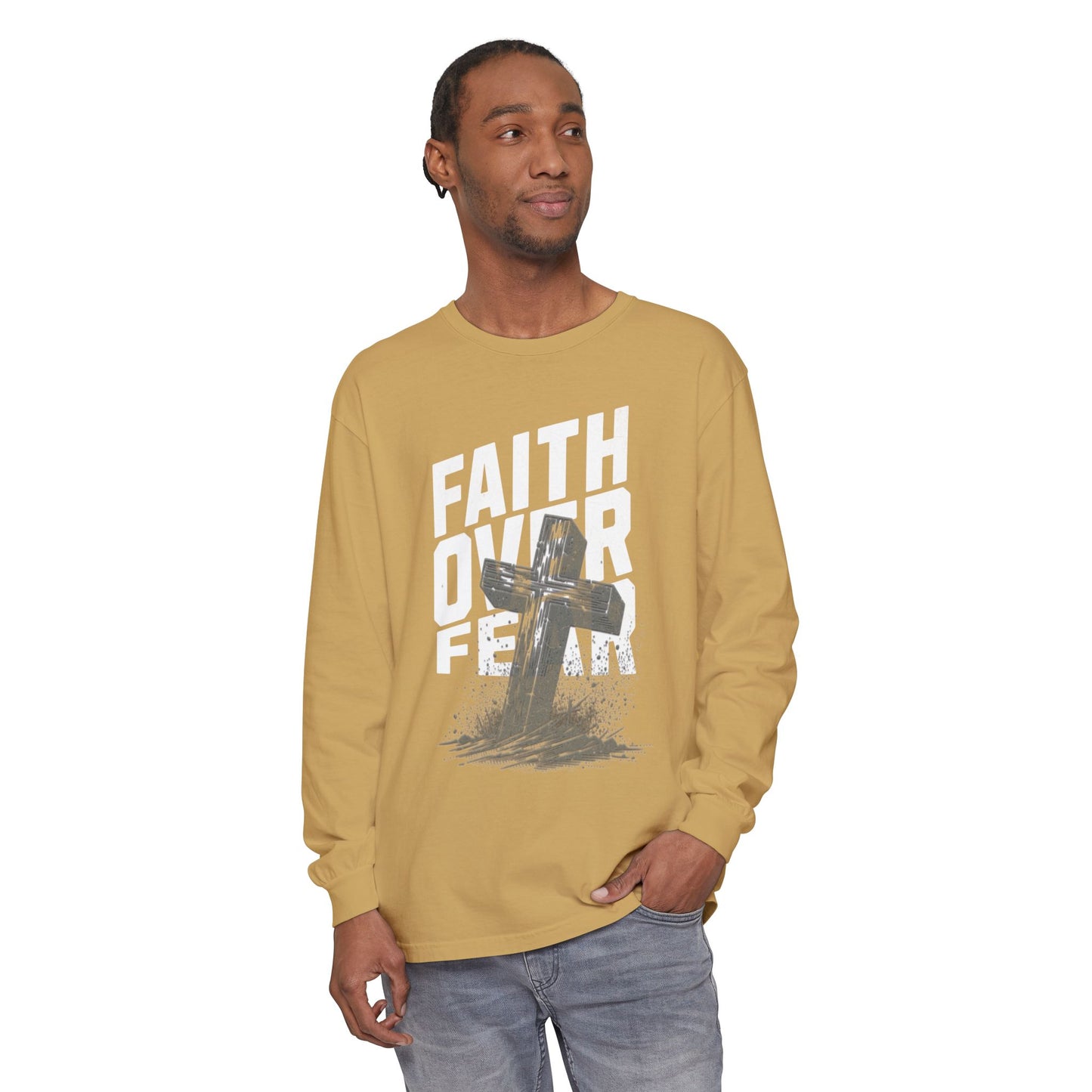 Unisex Garment-dyed Long Sleeve T-Shirt
