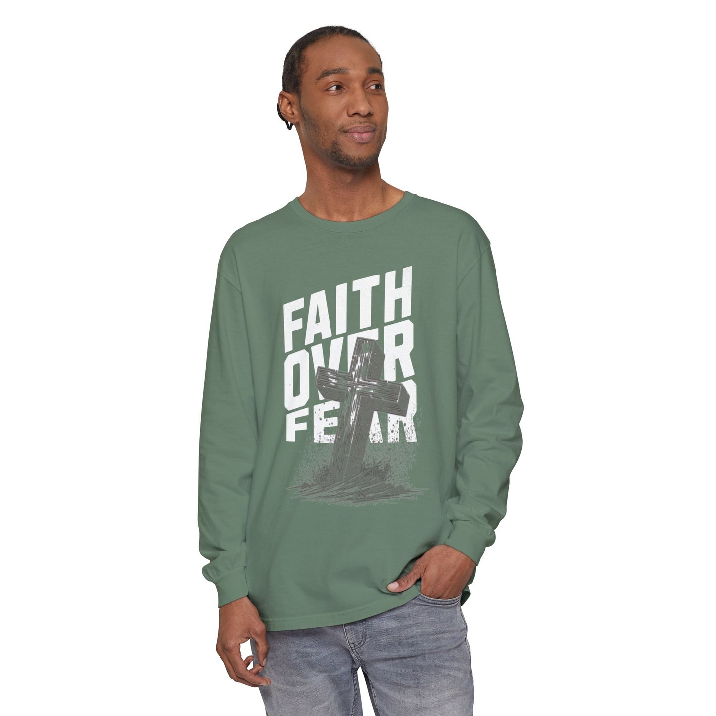 Unisex Garment-dyed Long Sleeve T-Shirt